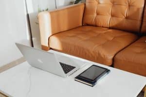 orange sofa upholstery